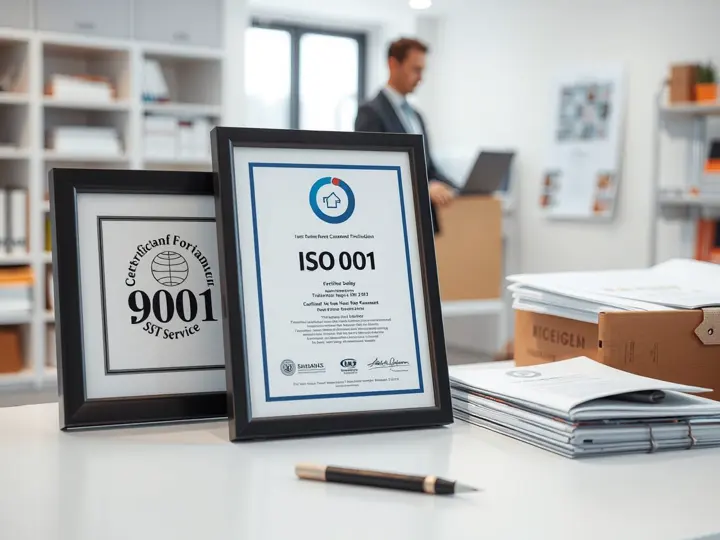 ISO 9001认证证书特写